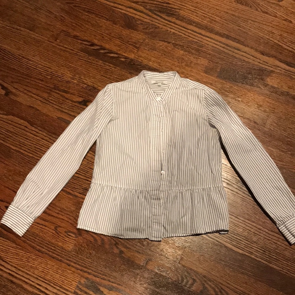 Adorable blue and white striped blouse
